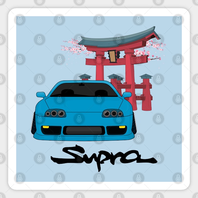 Stanced blue supra Magnet by Rdxart